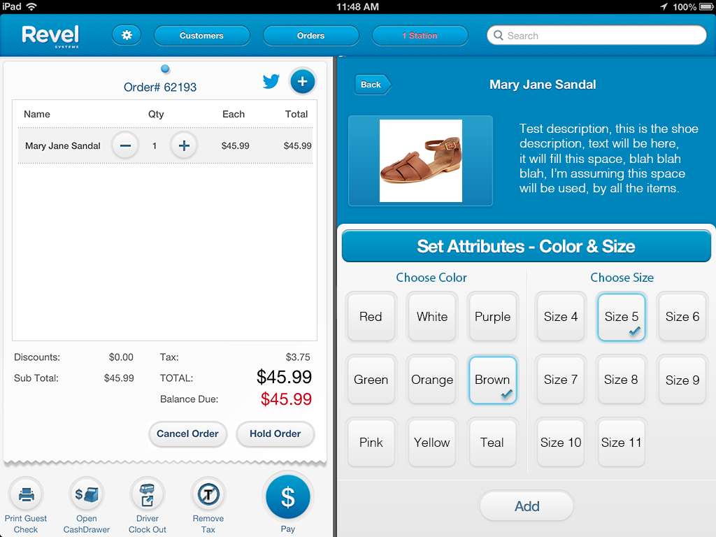 Matrix Inventory Being Used On The Revel Retail Pos Ipad Matrix Inventory Being Used On The Revel Retail Pos