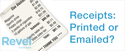 receipts printed or emailed revel ipad pos
